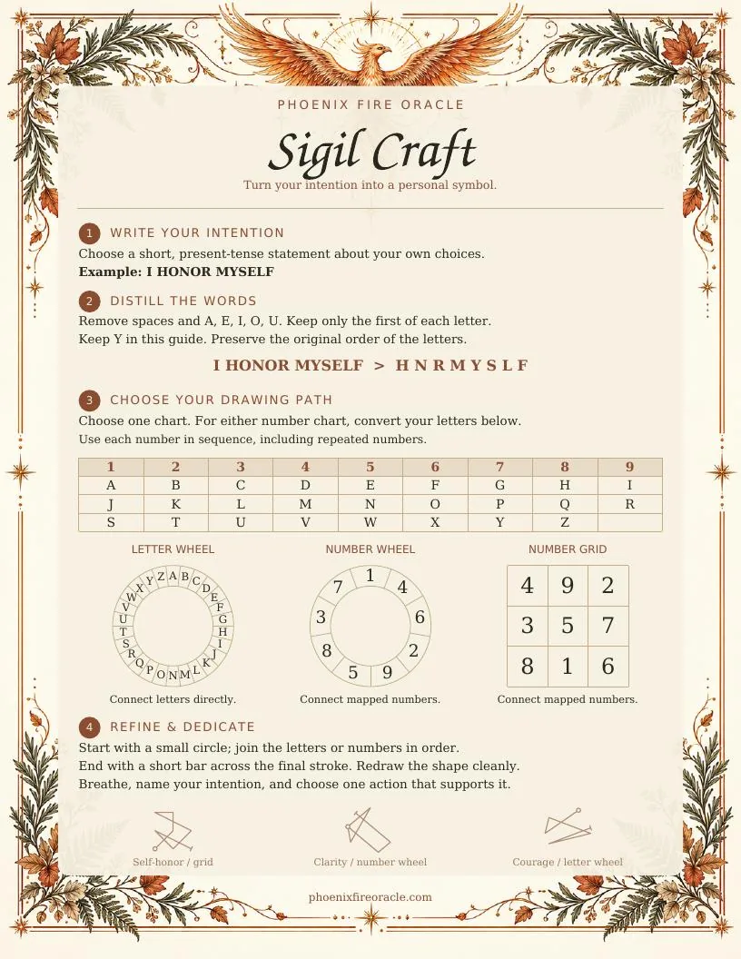 Sigil Craft: Printable Sigil Guide & Worksheet